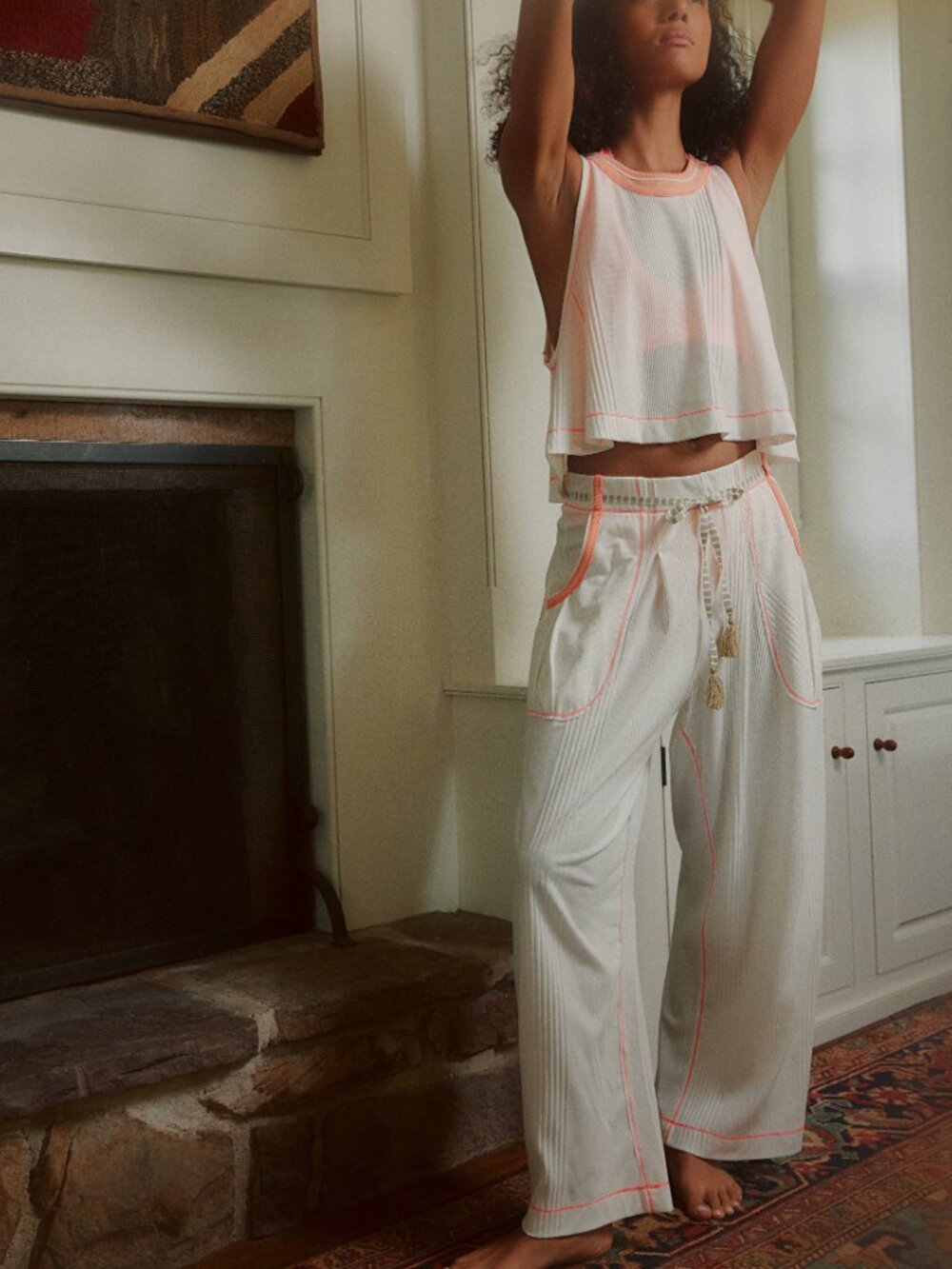 FREE PEOPLE Weekender Lounge Set / Ivory Combo - Picture 4 of 10